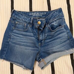 American Eagle Outfitters Medium Blue Denim Cutoff Shorts